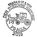 Postal History Day. PRAGA 2018. Postmarks of Czech Republic 17.08.2017
