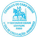 100 years of the city of Sao Filipe. Postmarks of Cabo Verde