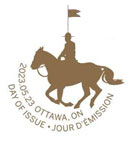 150 лет Королевской канадской конной полиции. Штемпеля Канады