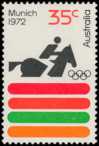 Олимпийские игры в Мюнхене, 1972 г.. Почтовые марки Австралии.