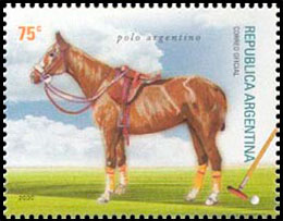 Международная филателистическая выставка "ESPAÑA 2000". Породы лошадей (II). Почтовые марки Аргентины.