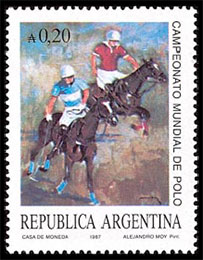 Чемпионат мира по поло, Буэнос-Айрес. Почтовые марки Аргентина 1987-04-11 12:00:00