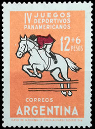 The Fourth Pan-American Games, Sao Paulo . Postage stamps of Argentina.
