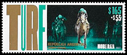 Аргентинские скачки. Почтовые марки Аргентины.