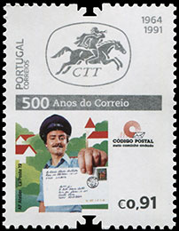 The 500th Anniversary of Postal Service in Portugal (IV). Postage stamps of Portugal.