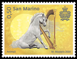 Животные. Почтовые марки Сан-Марино.