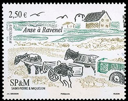 Ландшафты. Бухта в Равенеле. Почтовые марки Сен-Пьер и Микелон о-ва 2013-11-07 12:00:00