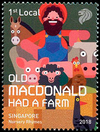 Nursery Rhymes. Postage stamps of Singapore.