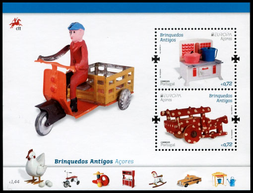 EUROPA 2015. Old Toys. Postage stamps of Portugal. Azores.