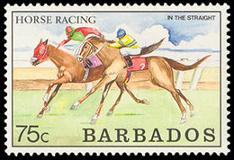 Скачки. Почтовые марки Барбадос 1990-05-03 12:00:00