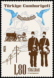 World Post Day. Postage stamps of Turkey.