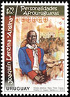 Afro-Uruguayan Personalities. Joaquín Lenzina "Ansina". Postage stamps of Uruguay