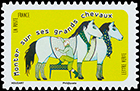 Language expressions related to animals. Postage stamps of France