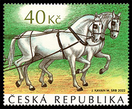 Национальный конный завод Кладрубы-над-Лабой. Почтовые марки Чехия 2022-10-12 12:00:00