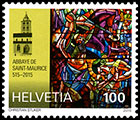 The 1500th Anniversary of the Abbey of St Maurice d’Agaune . Postage stamps of Switzerland