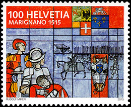 Historical Events . Postage stamps of Switzerland.