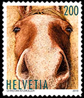 Animal friends. Postage stamps of Switzerland
