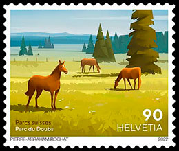 Swiss Parks. Postage stamps of Switzerland.