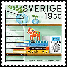Ретро. Почтовые марки Швеции.