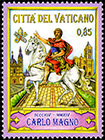 1200 лет со дня смерти Карла Великого. Почтовые марки Ватикана