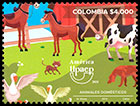 America Upaep 2018. Domestic Animals. Postage stamps of Colombia