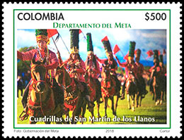 Департамент Мета. Почтовые марки Колумбии.