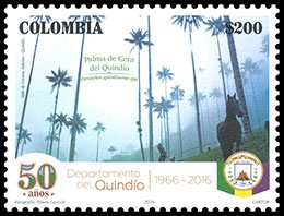 50th Anniversary of the Quindío Department. Postage stamps of Colombia.
