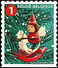 Рождество. Елочные украшения. Почтовые марки Бельгии