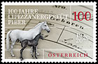 100th anniversary of the Lipizzaner Stud Farm in Piber. Postage stamps of Austria