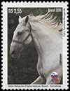 Horses. Diplomatic Relations with Slovenia. Postage stamps of Brazil 