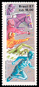 XX Пан-Американские игры, Индианаполис, США. Почтовые марки Бразилии