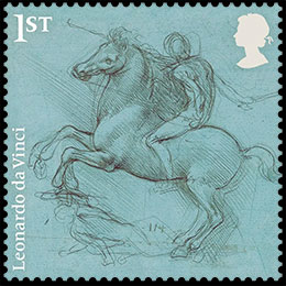 500 лет со дня смерти Леонардо да Винчи (1452-1519). Почтовые марки Великобритания 2019-02-13 12:00:00