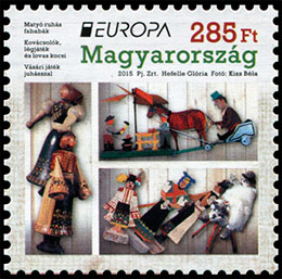 Европа 2015. Старые игрушки. Почтовые марки Венгрии.