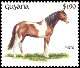 Horse breeds. Postage stamps of Guyana.