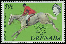 Олимпийские игры в Мюнхене, 1972 г.. Почтовые марки Гренады.