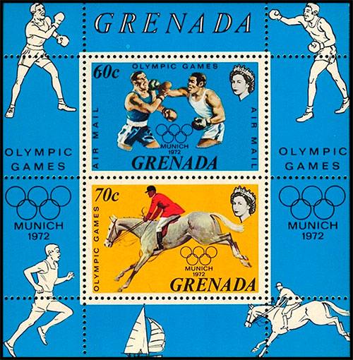 Olympic Games 1972 - Munich. Postage stamps of Grenada.