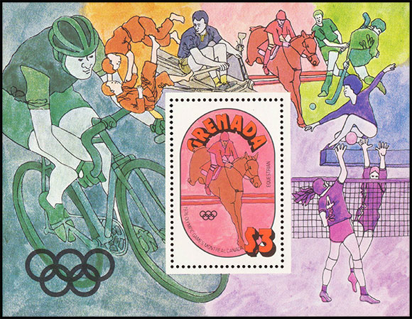 Олимпийские игры в Монреале, 1976 г.. Почтовые марки Гренады.