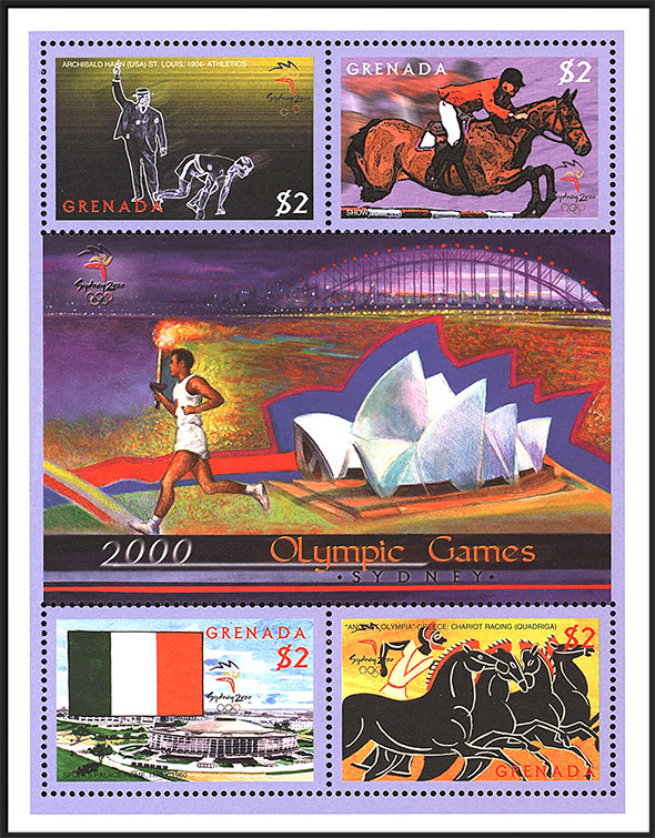 Olympic Games in Sydney 2000. Postage stamps of Grenada.