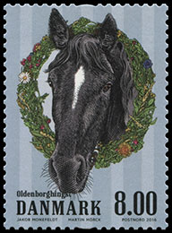 Домашние животные. Почтовые марки Дании.