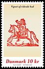 Europe. Ancient Postal Routes. Postage stamps of Denmark
