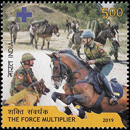 "The Force Multiplier" Remount Veterinary Corps . Postage stamps of India.