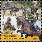 "The Force Multiplier" Remount Veterinary Corps . Postage stamps of India