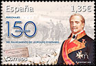 150th anniversary of the death of General Leopoldo O’Donnell. Postage stamps of Spain