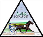 Harness racing. Postage stamps of Finland. Aland
