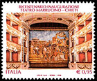 200 years of theater Marrucino In Chieti. Postage stamps of Italy 2018-05-19 12:00:00