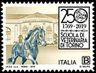 250 years of the veterinary faculty of the University of Turin. Postage stamps of Italy
