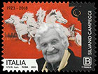 100th birthday of the artist Silvano Campeggi. Postage stamps of Italy