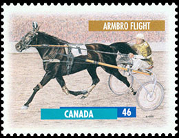 Equestrian sport. Famous horses. Postage stamps of Canada.