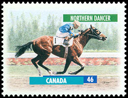 Конный спорт. Знаменитые лошади. Почтовые марки Канады.