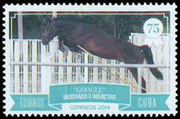 Лошади. Почтовые марки Кубы.